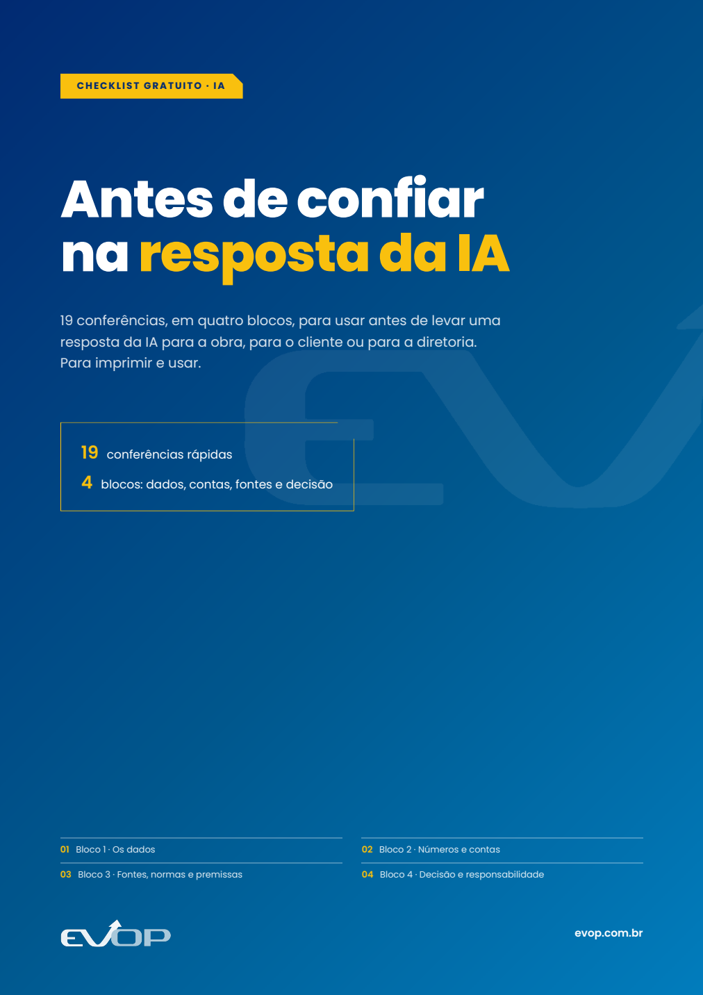 Capa do material: Checklist: antes de confiar na resposta da IA