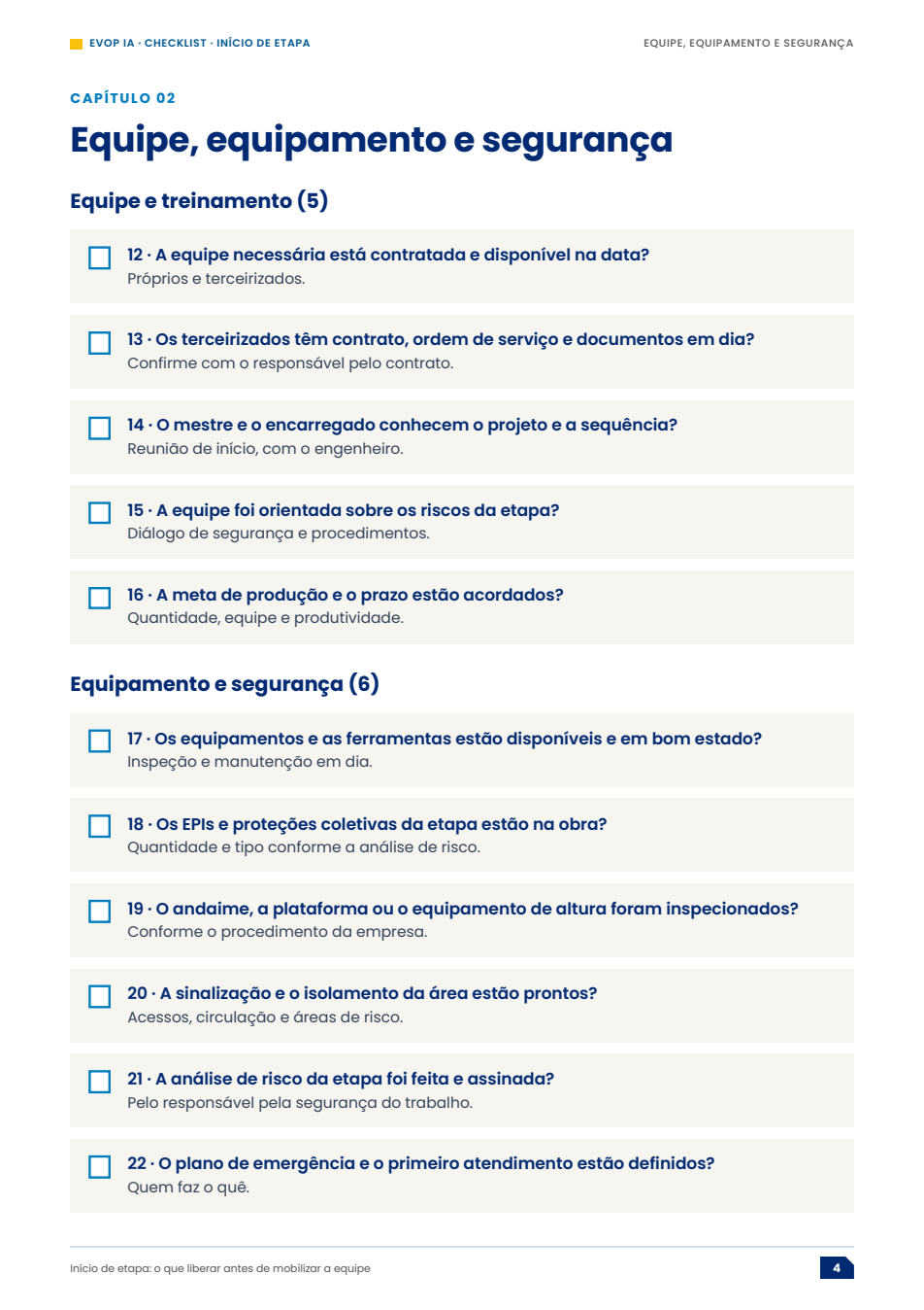 Página de exemplo do material