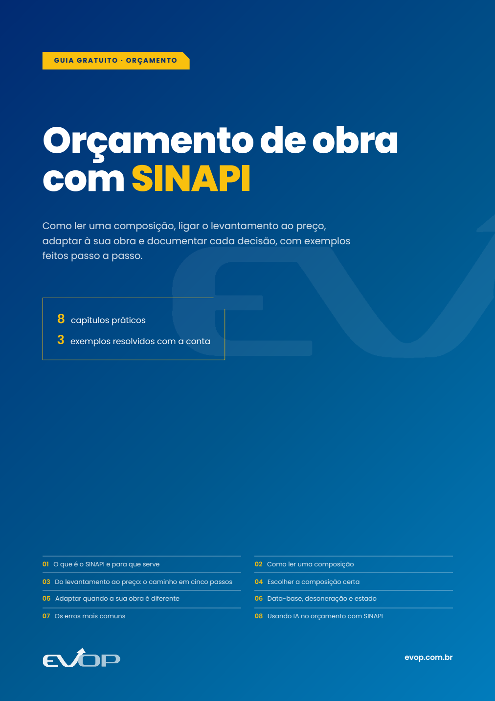 Capa do material: Orçamento de obra com SINAPI: do levantamento à composição