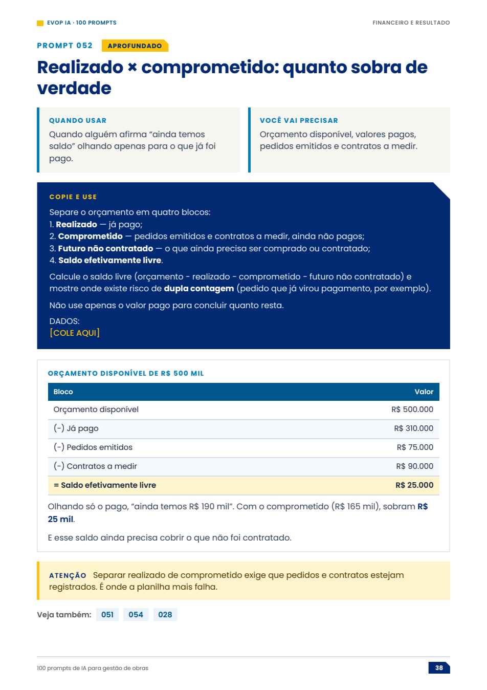 Página de exemplo do material