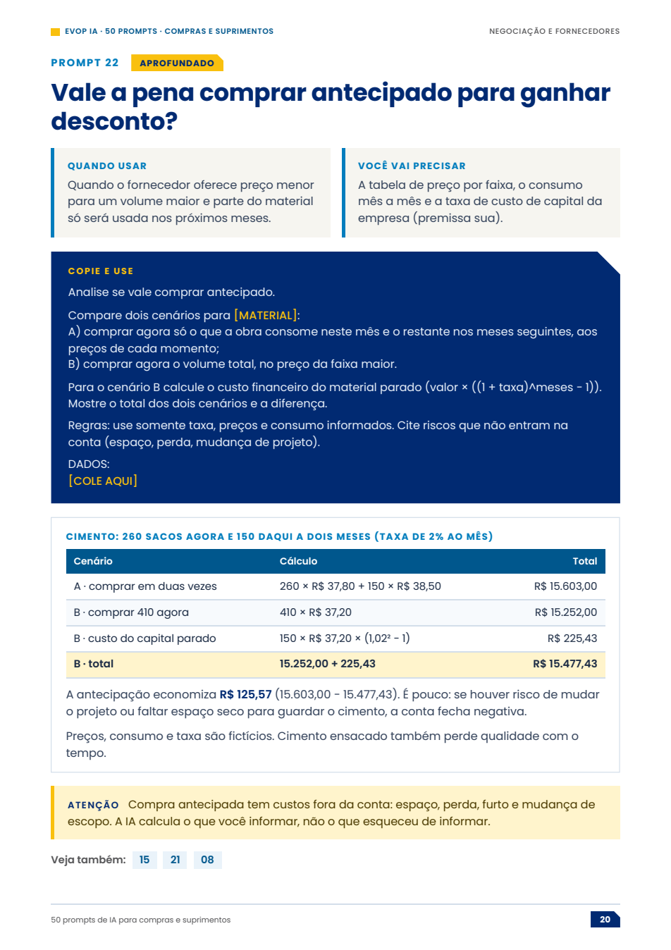 Página de exemplo do material